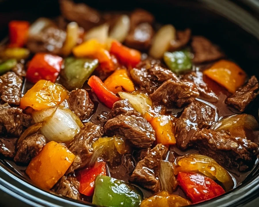 Crock Pot Pepper Steak: Easy Slow Cooker Recipe