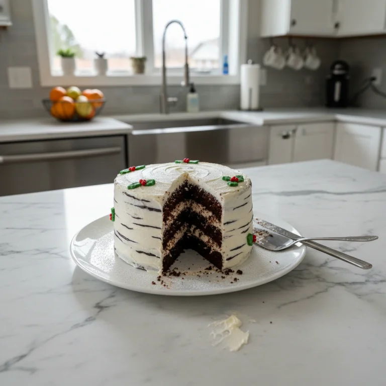 Festive Christmas Birch Cake: A Woodland Delight