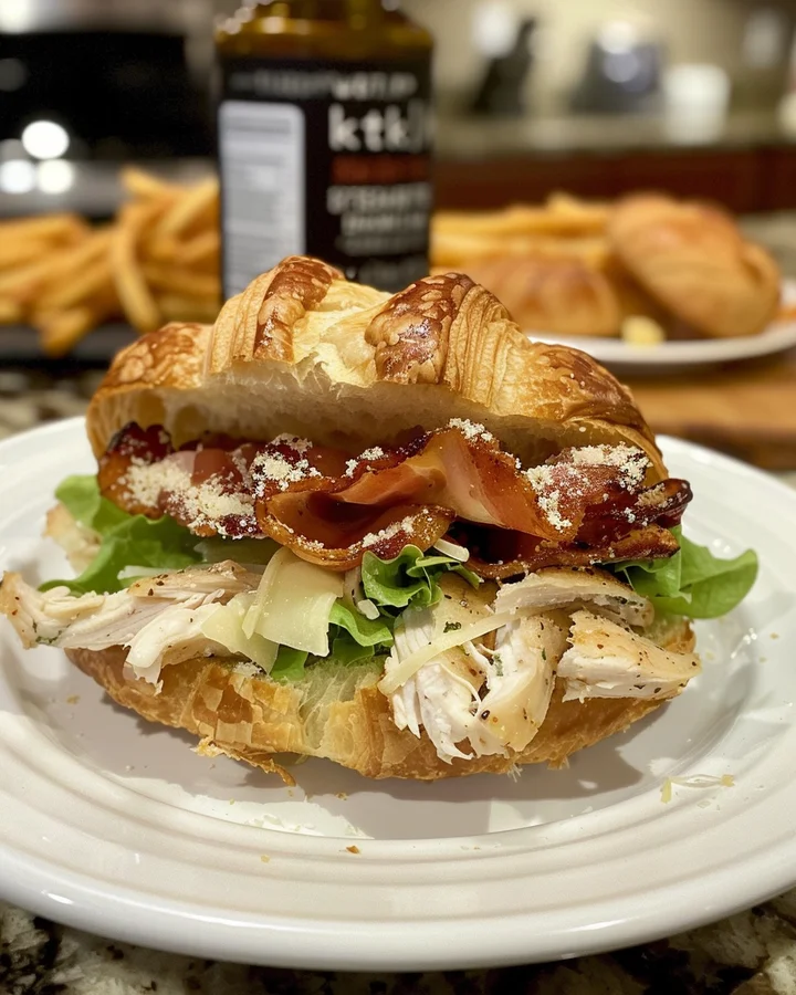 Chicken Caesar Croissant Sandwich