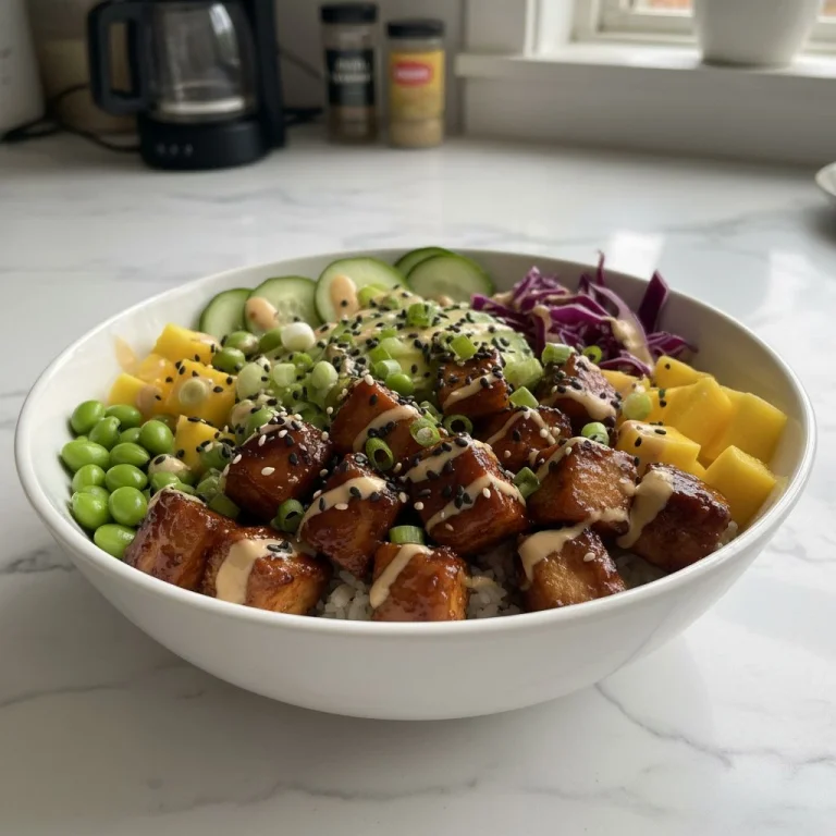 Tangy Teriyaki Chicken Poke Bowls: Fresh & Flavorful
