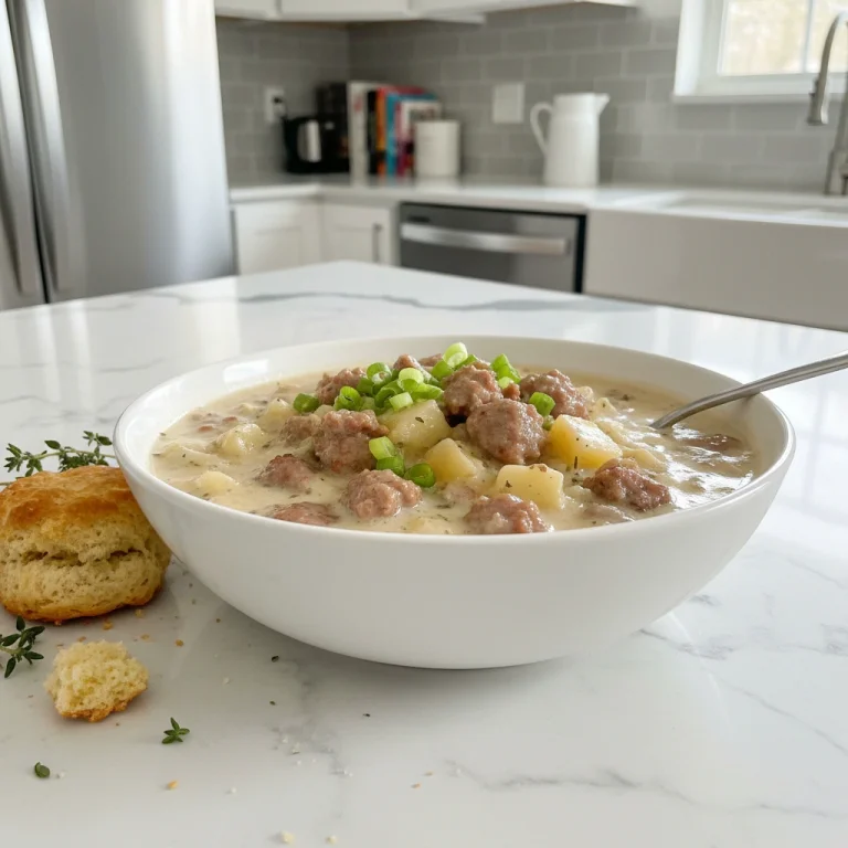 Hearty Crockpot Potato Soup with Sausage