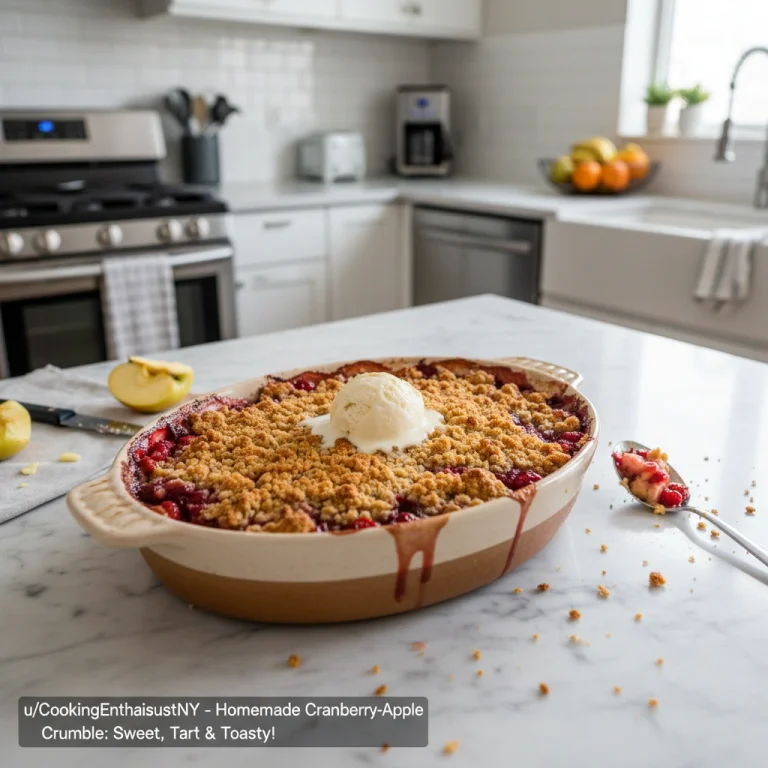 Rustic Cranberry-Apple Crumble: Sweet, Tart & Toasty