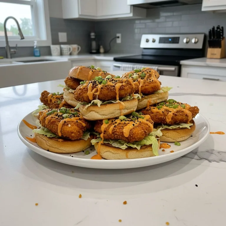 Spicy Bang Bang Chicken Sliders: Crispy, Zesty Bites