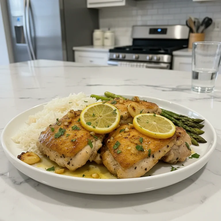 Quick Lemon Garlic Chicken Thighs Dinner