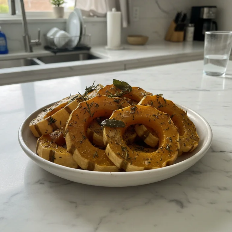 Crispy Herb Butter Roasted Acorn Squash: Golden & Tender