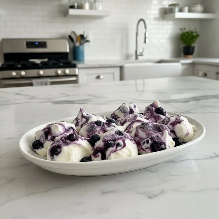 Creamy Blueberry Swirl Yogurt Bites: Easy, Tangy Refreshment