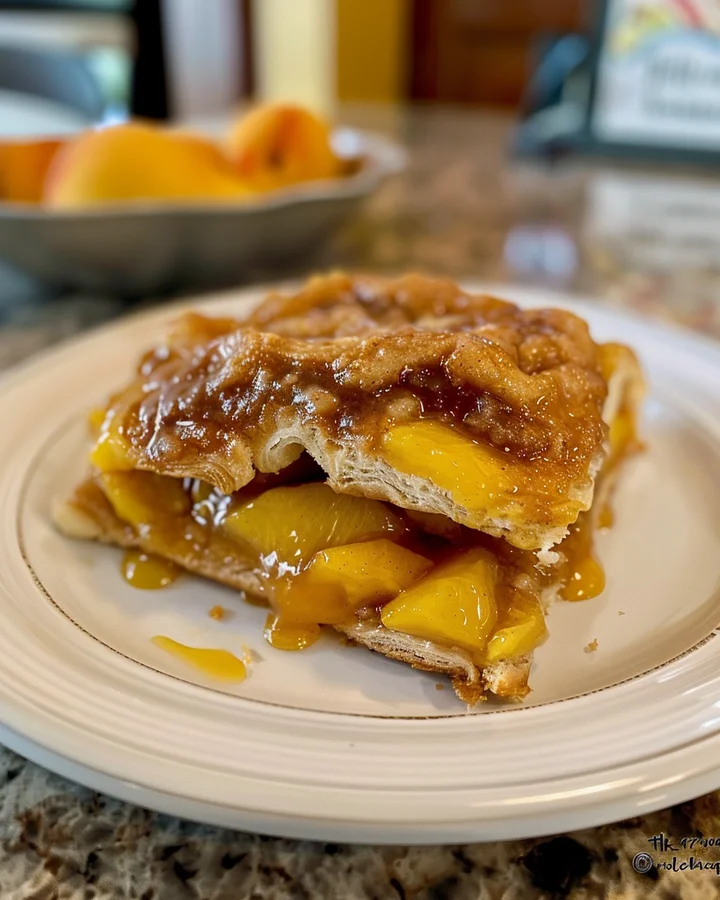 Peach Cobbler Cinnamon Rolls
