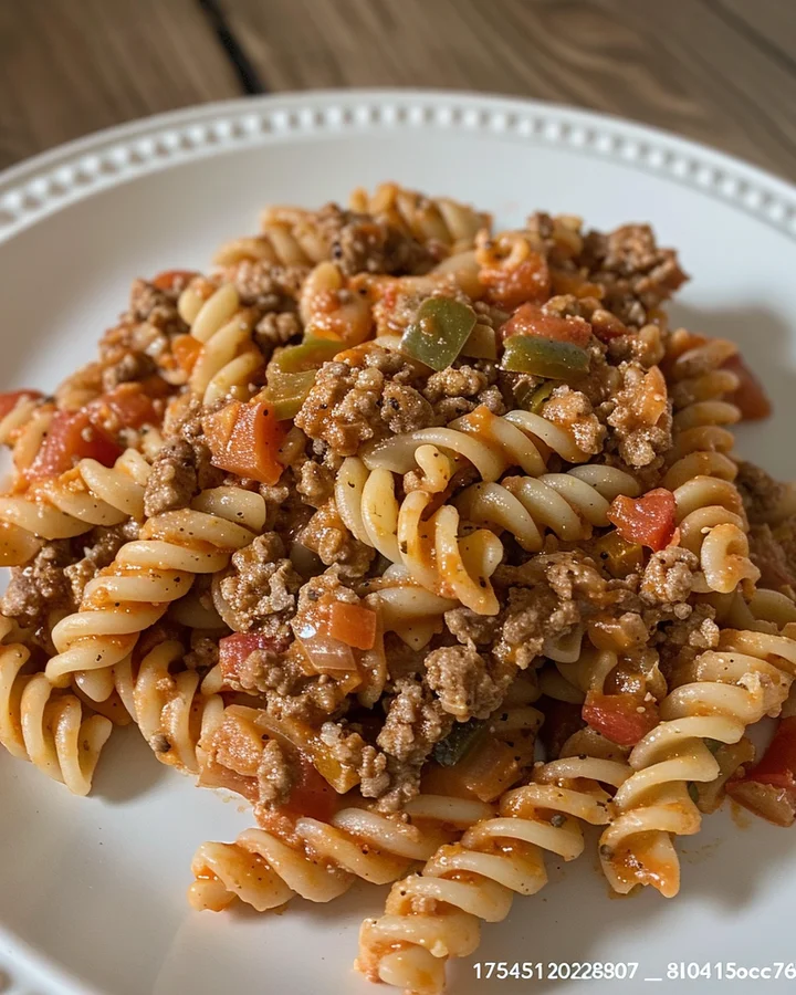 Creamy Rotel Pasta with Ground Beef