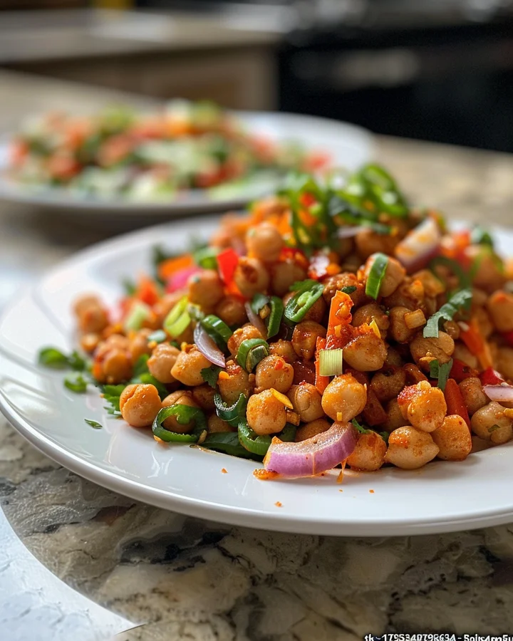 Crispy Chili Lime Garbanzo Beans Salad