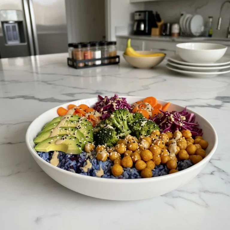Vibrant Rainbow Rice Buddha Bowl with Zesty Dressing