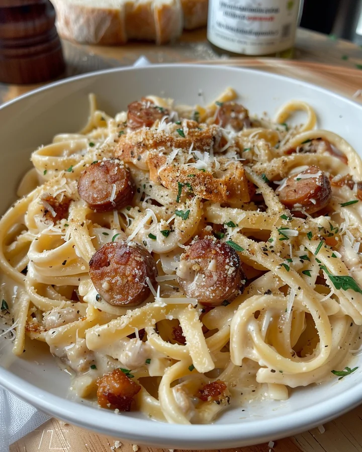 Creamy Cajun Sausage Pasta Recipe