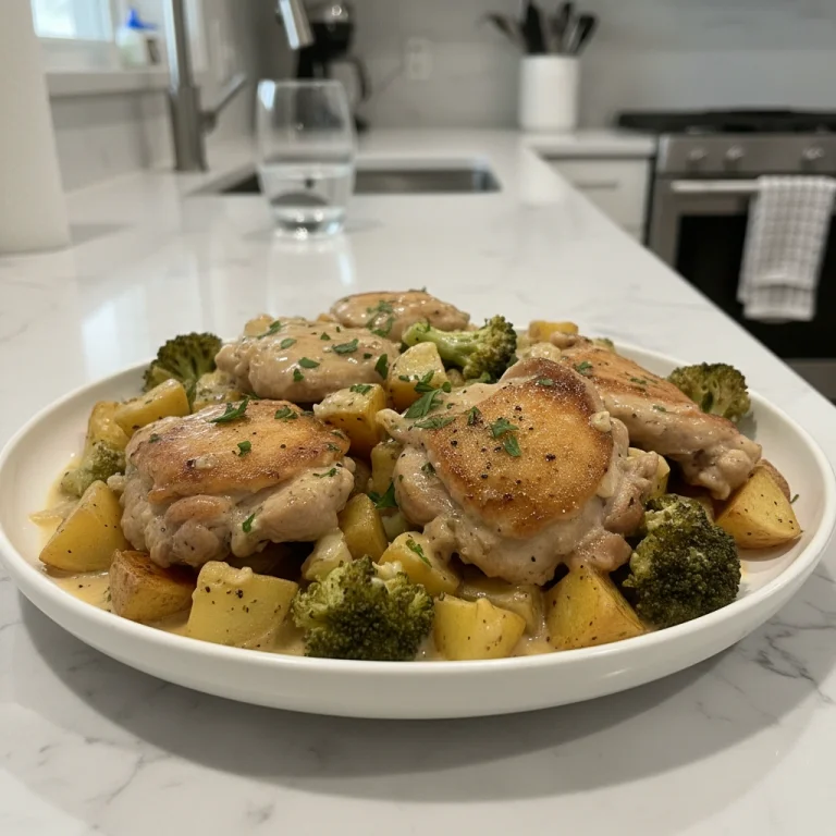 Creamy Garlic Chicken Dinner: Simple One-Pan Wonder