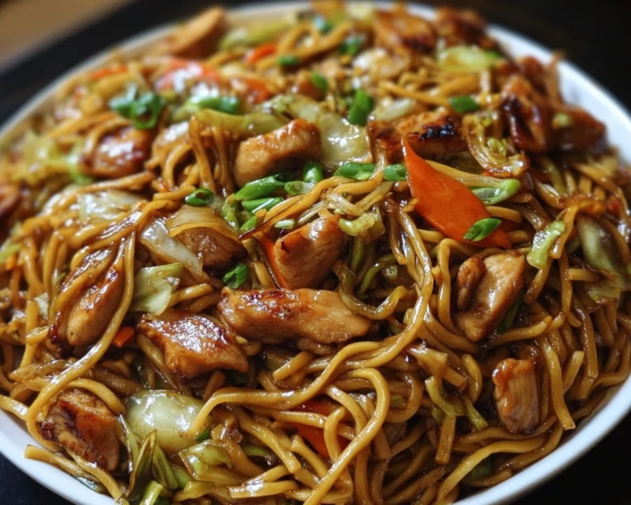 Easy Chinese Chicken Lo Mein