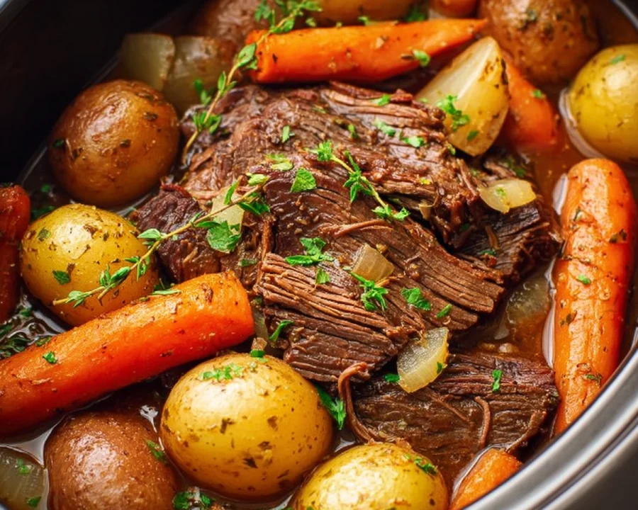 Easy Crock Pot Pot Roast with Gravy