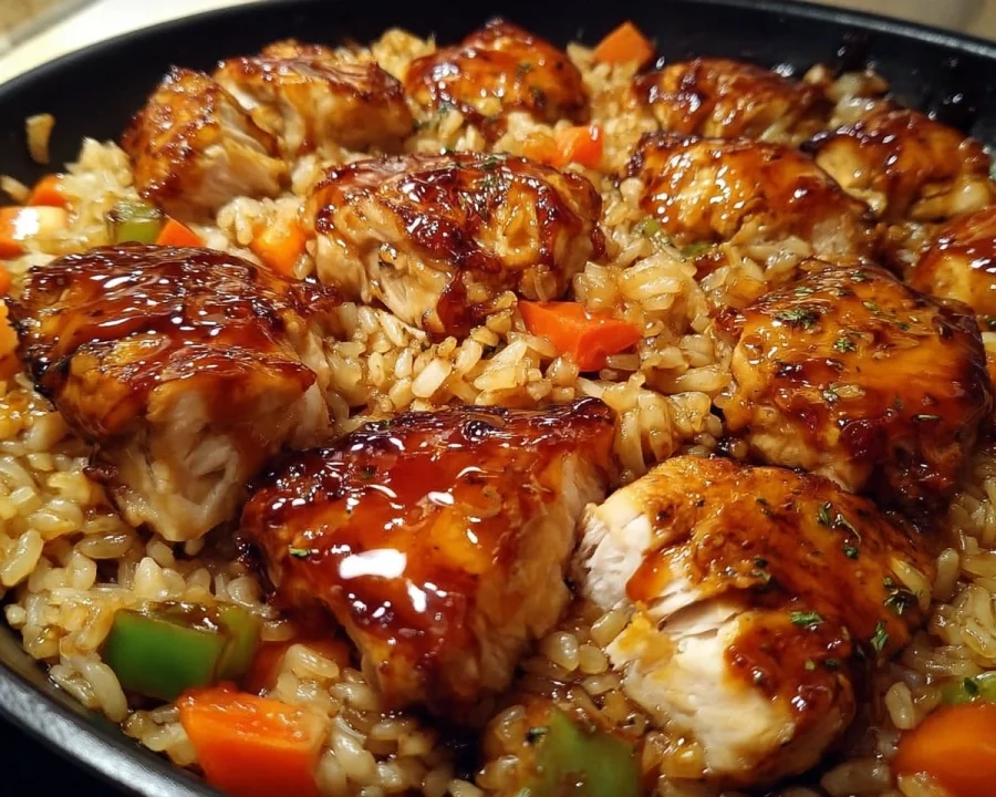 Honey BBQ Chicken Rice: Easy One-Pan Meal