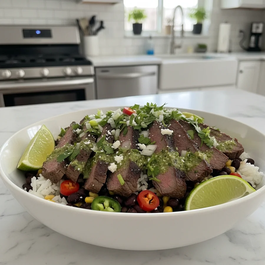 Irresistible Cilantro Lime Steak Bowls: Fresh & Zesty Flavor!