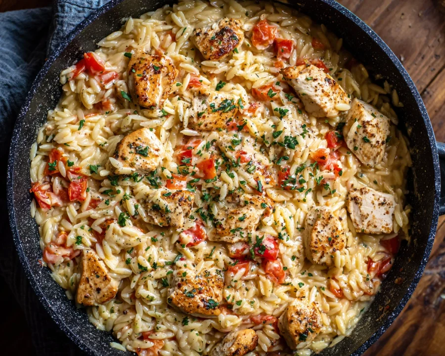 One-Pot Cajun Chicken Alfredo Orzo: Quick & Creamy