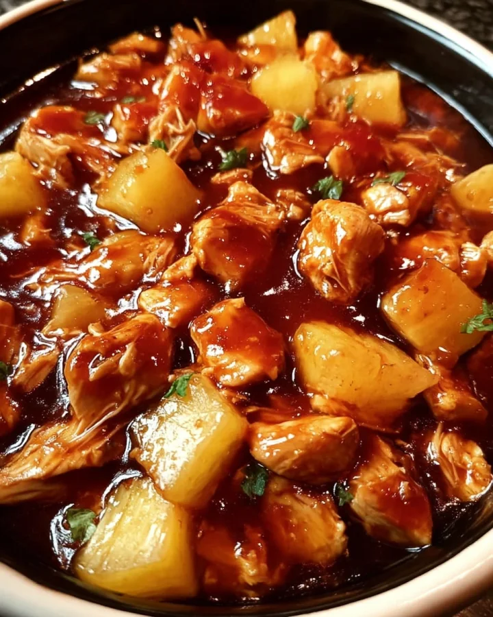 Simple Sweet Hawaiian Crockpot Chicken Dinner