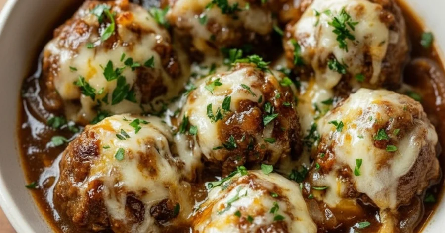Slow Cooker French Onion Meatballs: Pure Comfort Bliss!