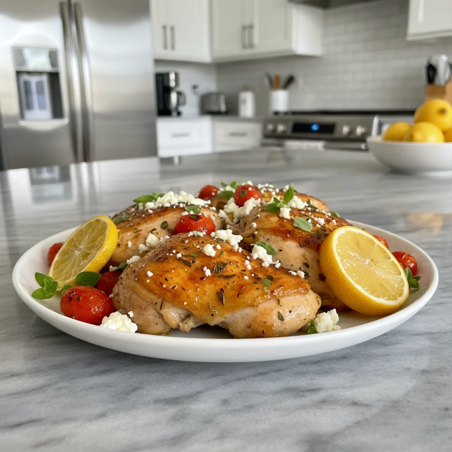 The Best Greek Chicken with Lemon & Feta – Bright, Juicy Flavor!