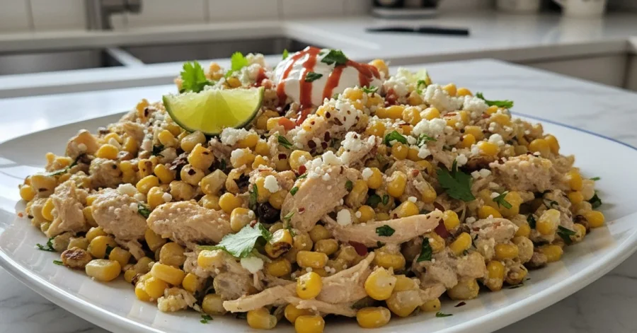 The Ultimate Slow Cooker Street Corn Chicken – So Easy, So Flavorful!