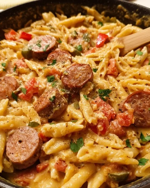 Cajun One Pot Creamy Sausage Pasta: Quick Weeknight