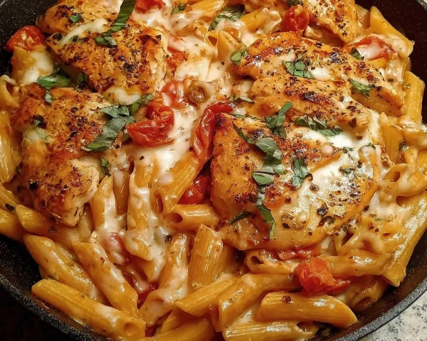 Creamy Chicken Mozzarella Pasta Recipe