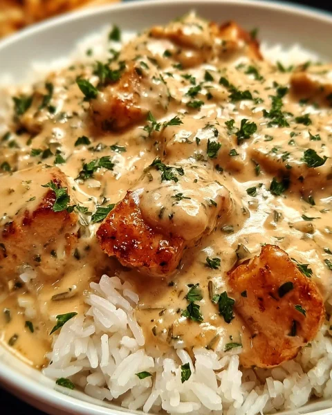 Creamy Smothered Chicken & Rice: Easy One-Pan Meal