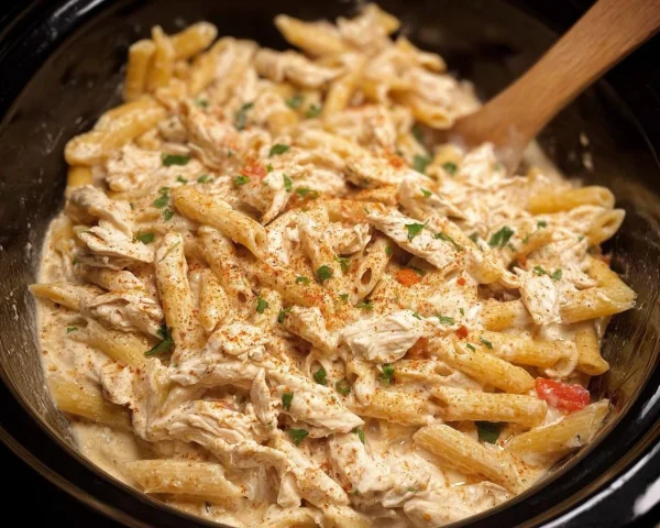 Crock Pot Creamy Cajun Chicken Pasta Dinner