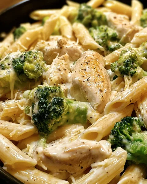 Crockpot Chicken Broccoli Alfredo