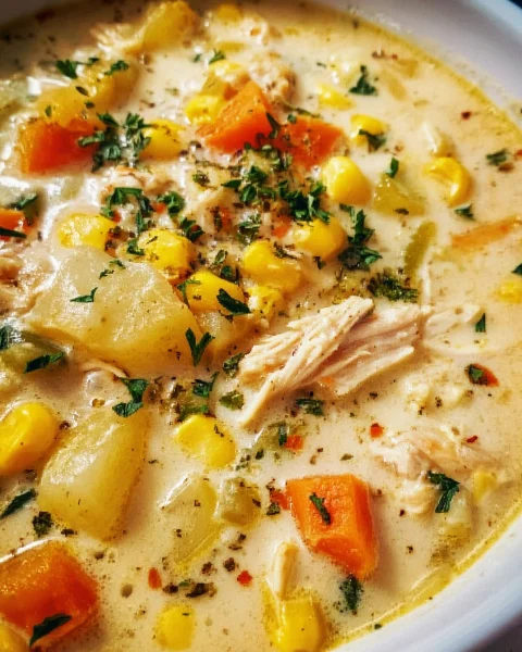 Crockpot Chicken Corn Chowder: Hearty & Creamy
