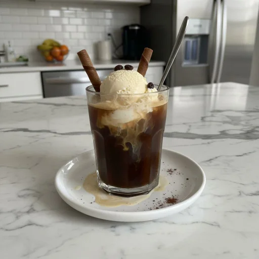 Creamy Coffee With Ice Cream: My Afternoon Treat
