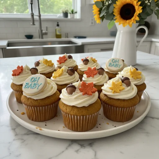 Fall Baby Shower Cupcakes: Spiced Cream Cheese