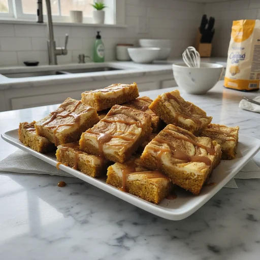 Creamy Pumpkin Cream Cheese Bars with Maple Drizzle
