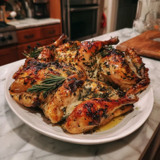 Crispy Garlic Herb Spatchcock Turkey for Holiday Feasts