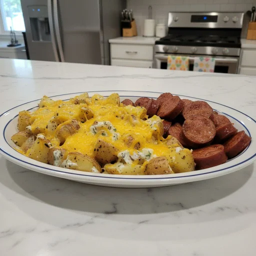 Hearty Cheesy Ranch Potatoes & Smoked Sausage Bake