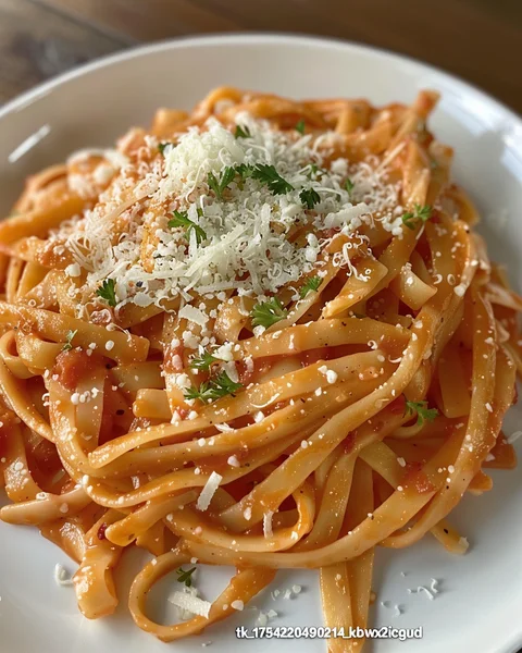 Easy Creamy Tomato Garlic Pasta