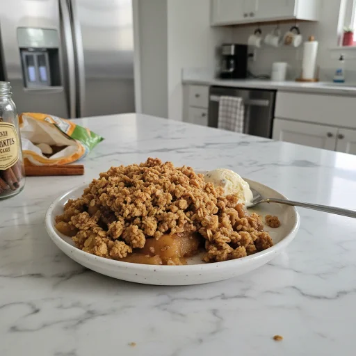 Rustic Cinnamon Sugar Apple Crisp with Oat Crumble