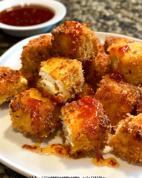 Oven Fried Feta Rolls with Chili Honey