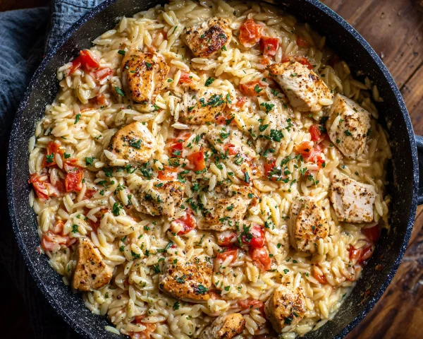One-Pot Cajun Chicken Alfredo Orzo: Quick & Creamy