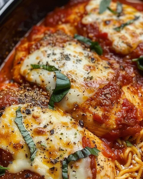 Simple Crockpot Chicken Parmesan: Weeknight Comfort