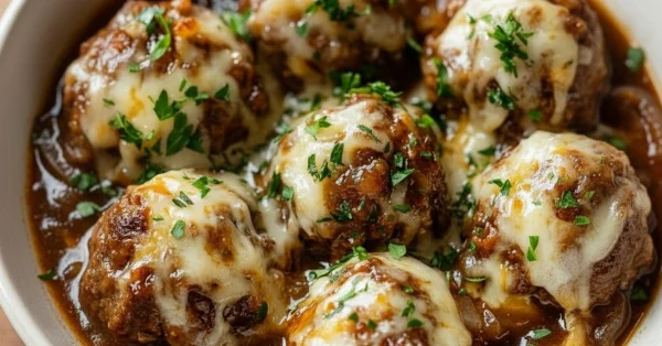 Slow Cooker French Onion Meatballs: Pure Comfort Bliss!