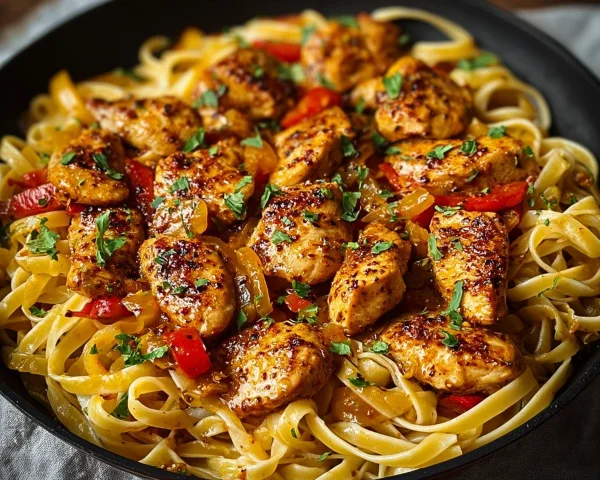 Spicy Cajun Chicken Linguine: One-Pan Wonder