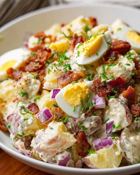 Steakhouse Potato Salad: Creamy & Loaded Side Dish
