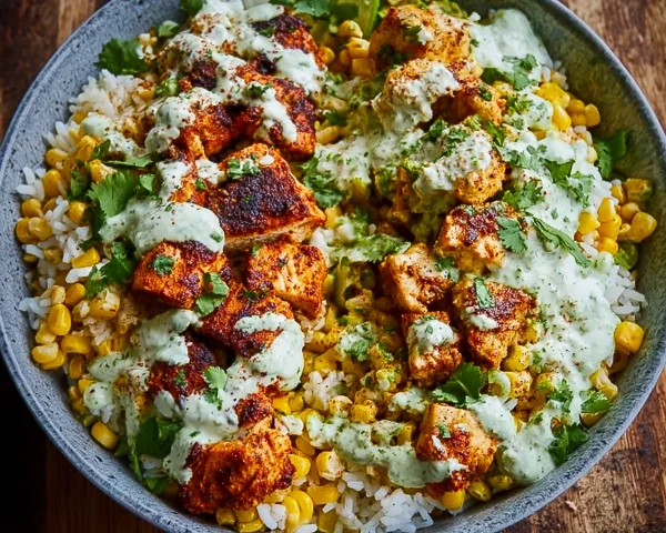 Street Corn Chicken Rice Bowl (40g Protein, 30 Mins)