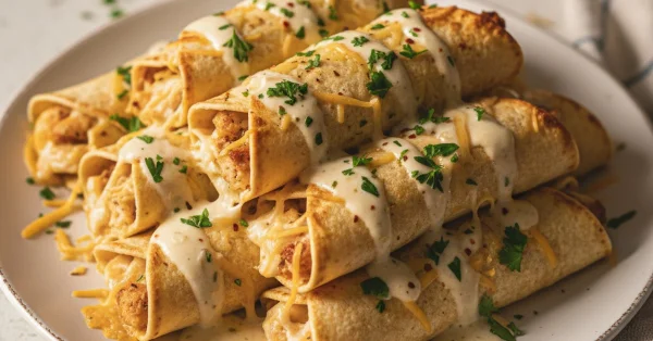 The Ultimate Cheesy Garlic Chicken Wraps – Creamy Bliss