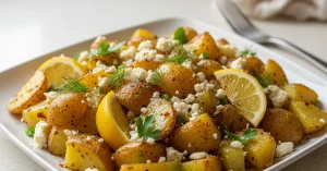 Greek Feta Roasted Potatoes